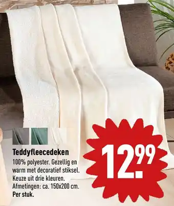 ALDI Teddyfleecedeken aanbieding