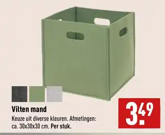 ALDI Vilten mand 30 x 30 x 30cm aanbieding