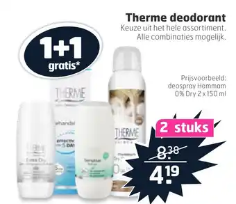 Trekpleister Therme deodorant aanbieding