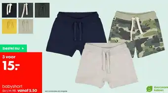 HEMA Babyshorf aanbieding