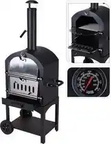 Bol.com MaxxGarden Pizza oven - Smoker barbecue houtskool 45 x 65 x 158cm aanbieding