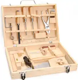 Bol.com Playwood Houten Gereedschapskist, 16dlg aanbieding