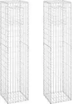 Bol.com vidaXL - Schanskorf - palen - 2 - st - 40x40x180 - cm - ijzer aanbieding