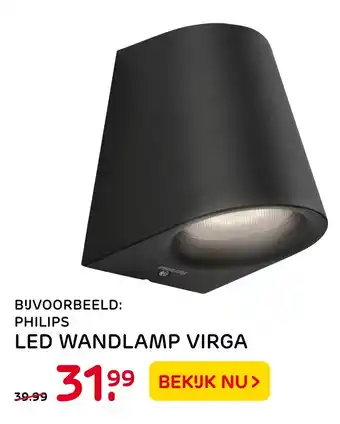 Praxis Philips Led Wandlamp Virga aanbieding