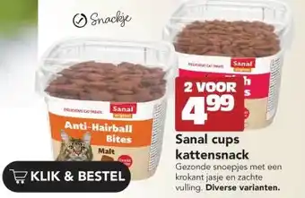 Discus Sanal cups kattensnack aanbieding