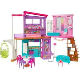 Bol.com Barbie Malibu Huis - Barbie huis - 2 verdiepingen met barbie meubels aanbieding