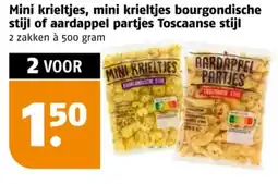 Poiesz Mini krieltjes, mini krieltjes bourgondische stijl of aardappel partjes Toscaanse stijl aanbieding