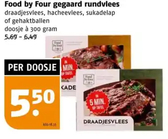 Poiesz Food by Four gegaard rundvlees aanbieding