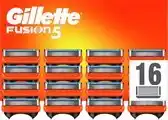 Bol.com Gillette Fusion5 Scheermesjes - 16 Navulmesjes - Brievenbusverpakking aanbieding