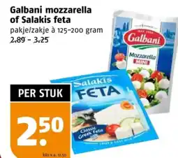 Poiesz Galbani mozzarella of Salakis feta aanbieding