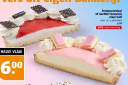 Poiesz Tompoucevlaai of Aardbei bavarois vlaai half aanbieding