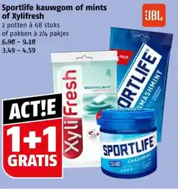 Poiesz Sportlife kauwgom of mints of Xylifresh aanbieding