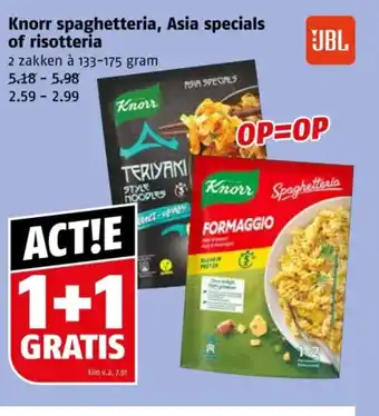 Poiesz Knorr spaghetteria, Asia specials of risotteria aanbieding