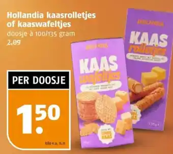 Poiesz Hollandia kaasrolletjes of kaaswafeltjes aanbieding
