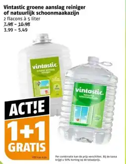 Poiesz Vintastic groene aanslag reiniger of natuurlijk schoonmaakazijn aanbieding