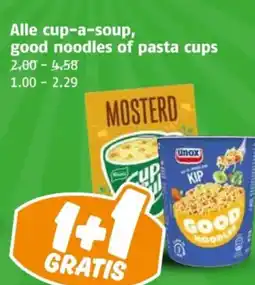 Poiesz Alle cup-a-soup, good noodles of pasta cupsGRATIS aanbieding