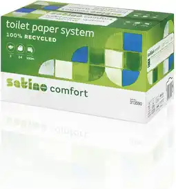 Bol.com Satino by WEPA - Toiletpapier Satino Comfort 2-laags 100m doprollen 24 stuks aanbieding