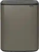 Coolblue Brabantia Bo Touch Bin 2 x 30 Liter Platinum aanbieding