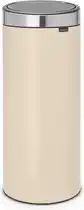Bol.com Brabantia Touch Bin Prullenbak - 30 l - Soft Beige/Matt Steel FPP deksel aanbieding