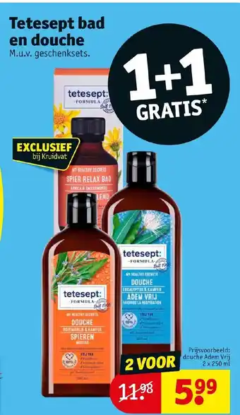 Kruidvat Tetesept bad en douche aanbieding