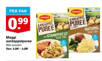 Hoogvliet Maggi aardappelpuree aanbieding