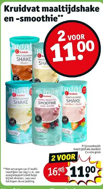 Kruidvat Maaltijdshake en -smoothie aanbieding