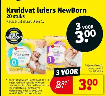 Kruidvat Luiers NewBorn aanbieding