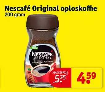 Kruidvat Nescafe original oploskoffie 200g aanbieding