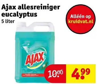 Kruidvat Ajax allesreiniger eucalyptus 5L aanbieding