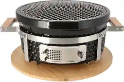 Intratuin Urban Chef houtskool barbecue Shichirin zwart 44,5 x 34,5 x 18,3 cm aanbieding