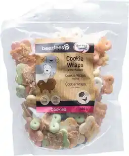 Intratuin Beeztees natuurlijke snack kip medium cookie wraps 400 g aanbieding