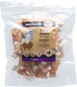 Intratuin Beeztees natuurlijke snack kip party bones 400 g aanbieding