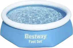 Bol.com Bestway - Fast Set - Opblaasbaar zwembad - 244x61 cm - Rond aanbieding