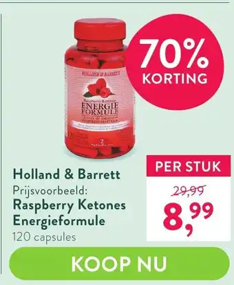 Holland & Barrett Raspberry Ketones Energieformule aanbieding