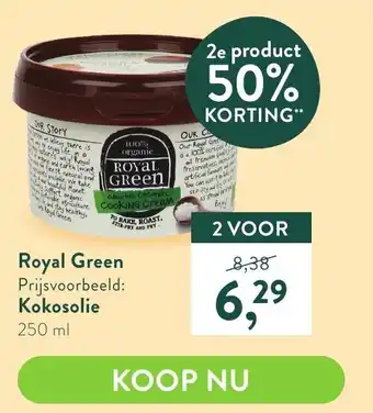 Holland & Barrett Royal Green Kokosolie 250 ml aanbieding