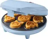 Bol.com Bestron Wafelijzer - AAW700B - 700W - Mini cakes - Dierenvormpjes - Blauw aanbieding