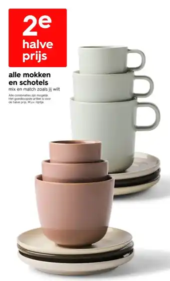 HEMA Alle mokken en schotels aanbieding
