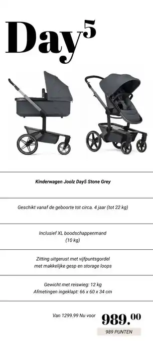 Kinderwagen Joolz Day5 Stone Grey
