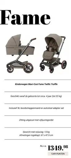 Van Asten BabySuperstore Kinderwagen Maxi-Cosi Fame Twillic Truffle aanbieding