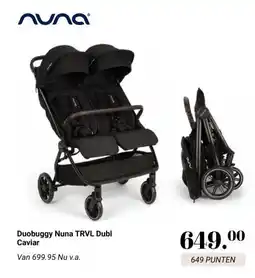 Van Asten BabySuperstore Duobuggy Nuna TRVL Dubl Caviar aanbieding