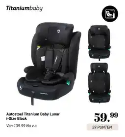 Van Asten BabySuperstore Autostoel Titanium Baby Lunar i-Size Black aanbieding