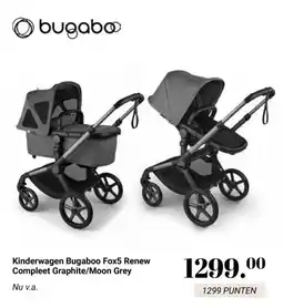 Van Asten BabySuperstore Kinderwagen Bugaboo Fox5 Renew Compleet Graphite/Moon Grey aanbieding