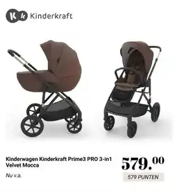Van Asten BabySuperstore Kinderwagen Kinderkraft Prime3 PRO 3-in1 Velvet Mocca aanbieding