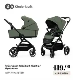 Van Asten BabySuperstore Kinderwagen Kinderkraft Yoxi 2-in-1 Mystic Green aanbieding