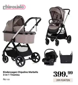 Van Asten BabySuperstore Kinderwagen Chipolino Marbella 3-in-1 Tiramisu aanbieding