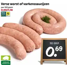 CoopCompact Verse worst of varkenssaucijzen aanbieding