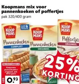 CoopCompact Koopmans mix voor pannenkoeken of poffertjes aanbieding