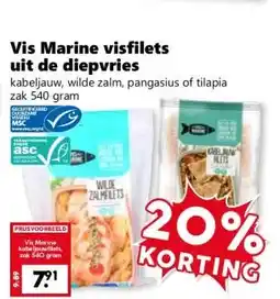 Coop Vis Marine visfilets uit de diepvries aanbieding