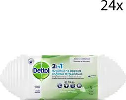 Bol.com Dettol - Hygienische Doekjes - 2 in 1 - 12 stuks x 24 aanbieding