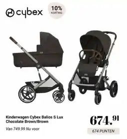 Van Asten BabySuperstore Kinderwagen Cybex Balios S Lux Chocolate Brown/Brown aanbieding